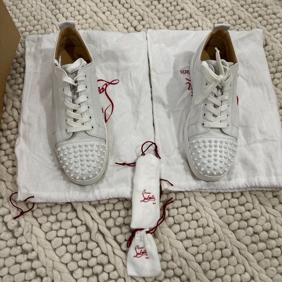 Christian Loubutin Louis Junior Spikes Flat Calf - Picture 4 of 5